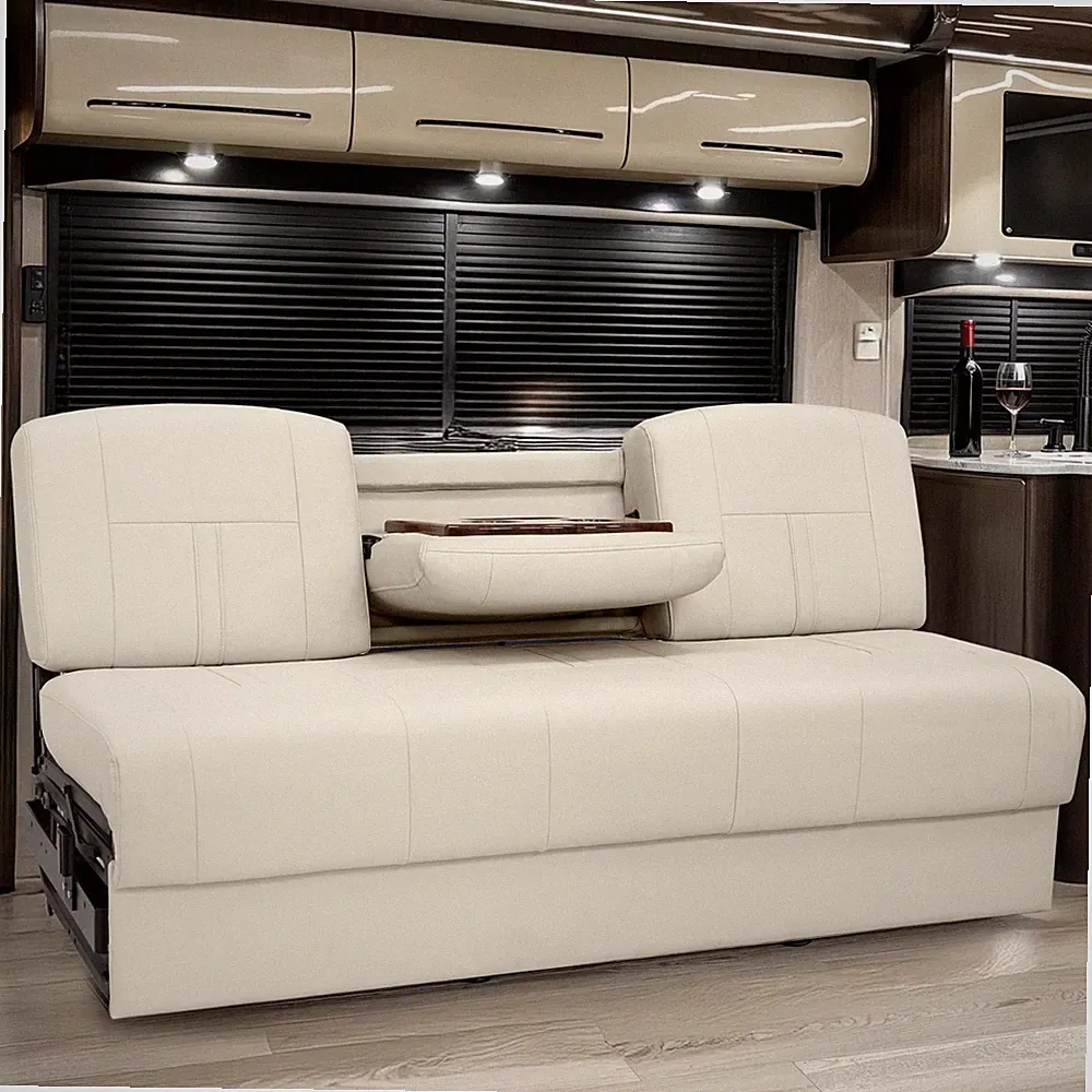 Qualitex Ethos with Console RV Sofa Bed, 66" Wide, Bisque