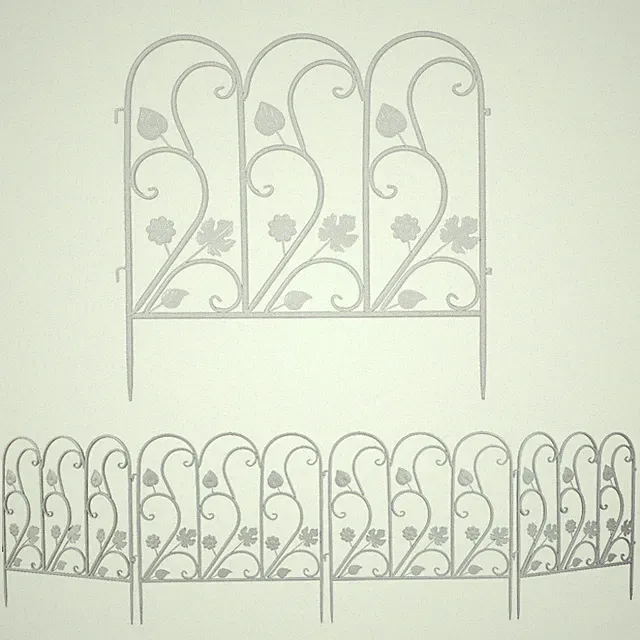 Quality Decorative Metal Fence Panels Garden Landscape Fences w Connection Hooks