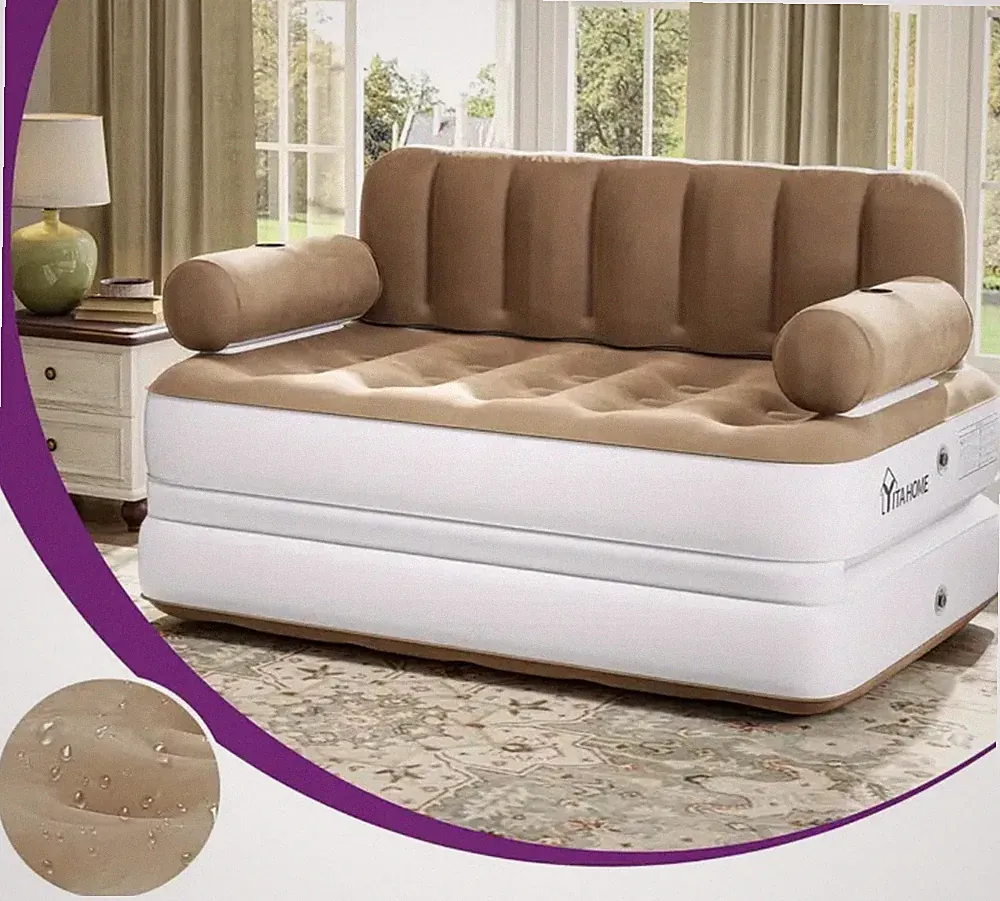 Queen Air Mattress with Built in Pump-Inflatable Blow Up Sofa & Bed Mattress