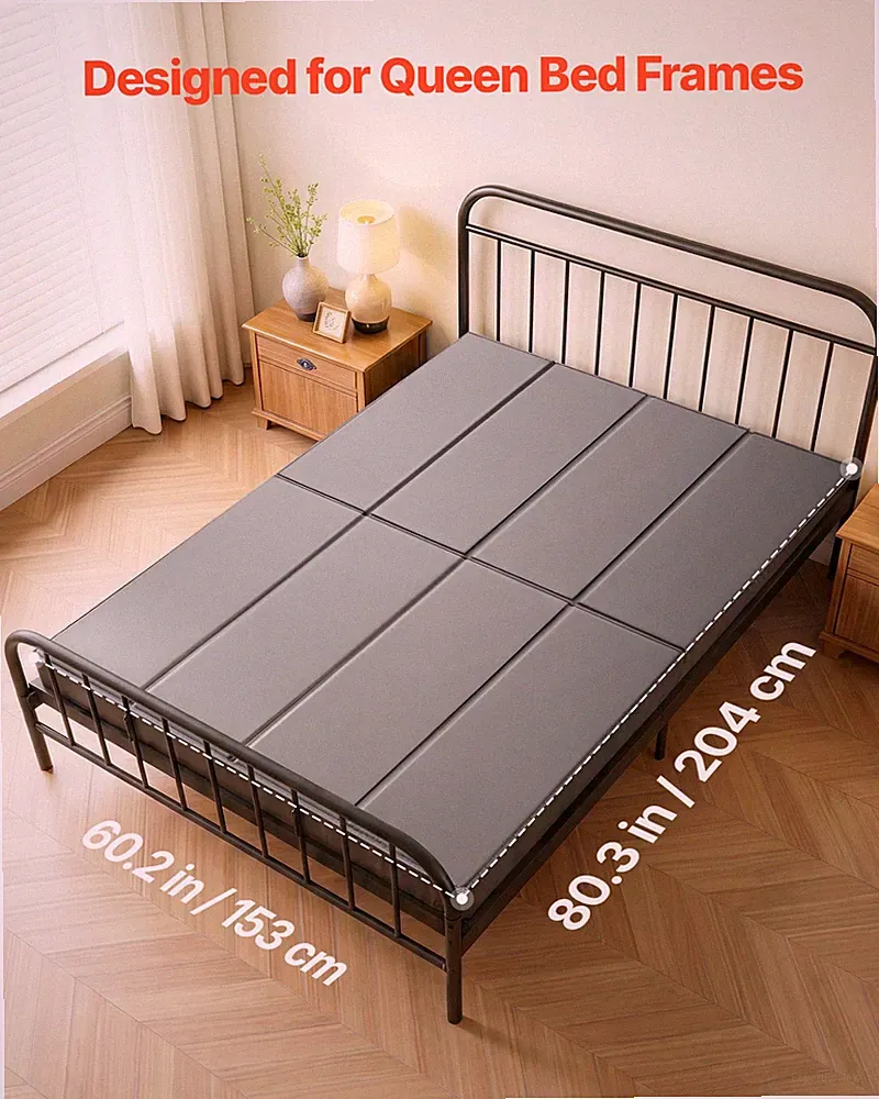 Queen Bunkie Board Foldable Mattress Support Bed Board Anti-Sag