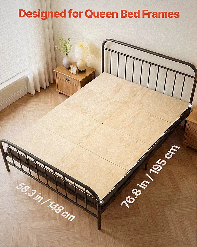 Queen Bunkie Board Foldable Mattress Support Bed Board Anti-Sag