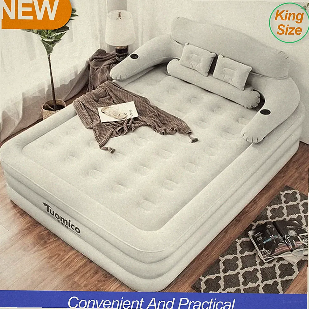 Queen Double Air Mattress Sofa Bed For Outdoor Indoor Portable Inflatable Couch