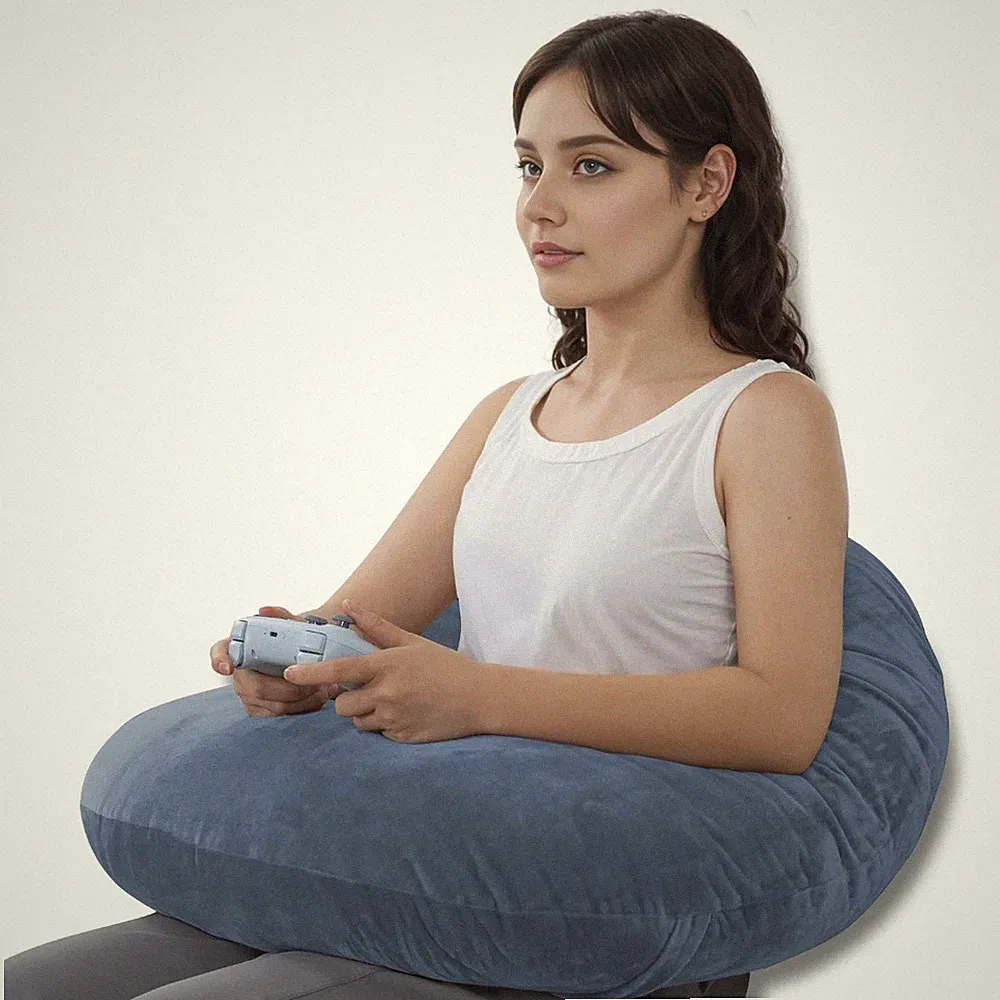 Queen Rose Reading Pillow, Gaming Pillow for Lap, Sitting in Bed or Sofa
