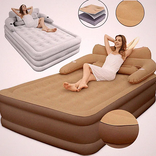Queen Size Air Mattress Sofa Bed for Outdoor Indoor, Portable Inflatable Couch