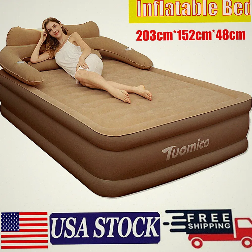 Queen Size Air Mattress Sofa Bed Portable Inflatable Couch for Outdoor Camping
