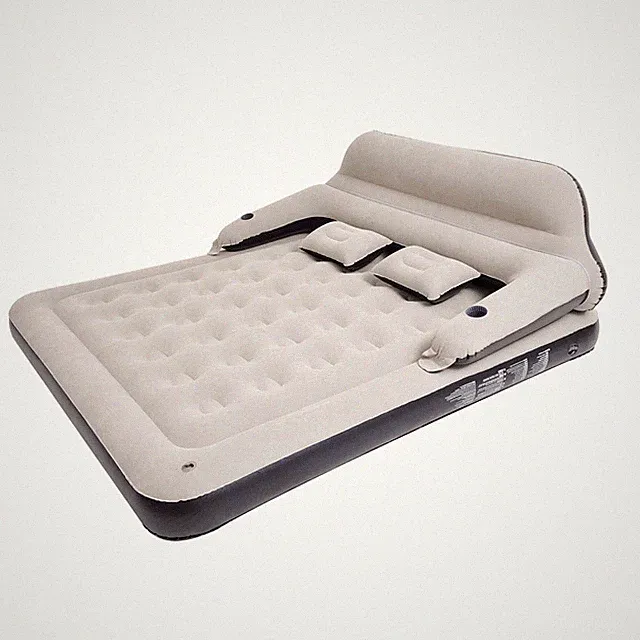 Queen Size Air Mattress Sofa Bed with Headboard and Pillow, Inflatable Bed fo...
