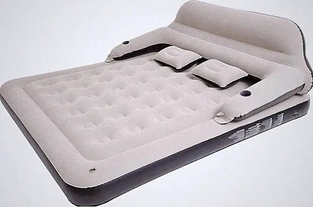 Queen Size Inflatable Air Mattress Sofa Bed with Elegant Headboard & Pillow