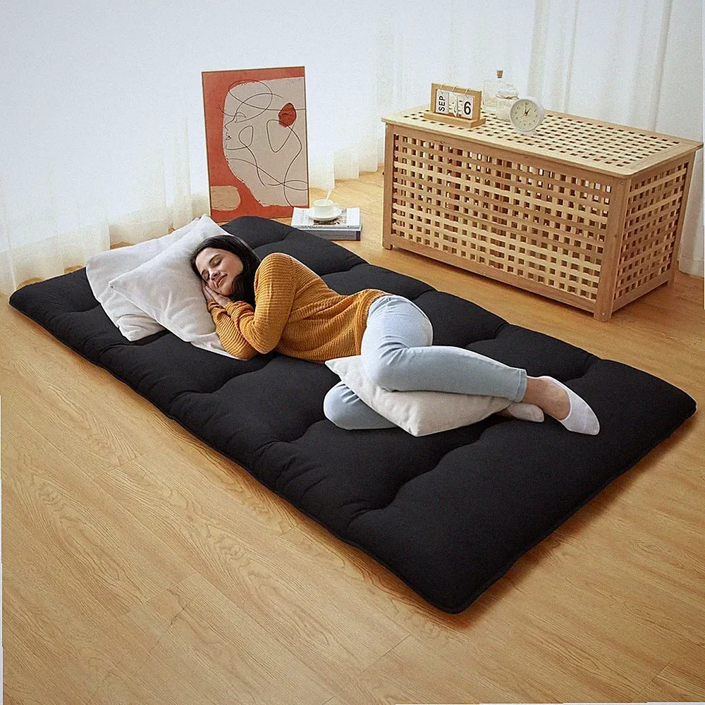Queen Size Japanese Futon Mattress 3 Inch Thick High Density Foldable Floor Bed
