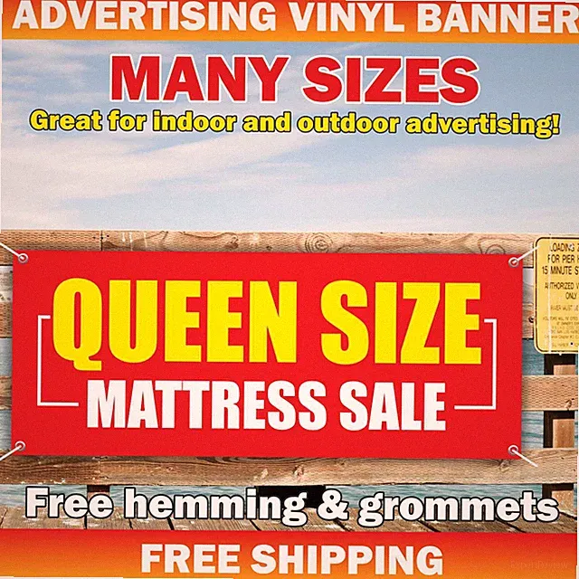 QUEEN SIZE MATTRESS SALE Advertising Banner Vinyl Mesh Sign BED DISCOUNT Sofa