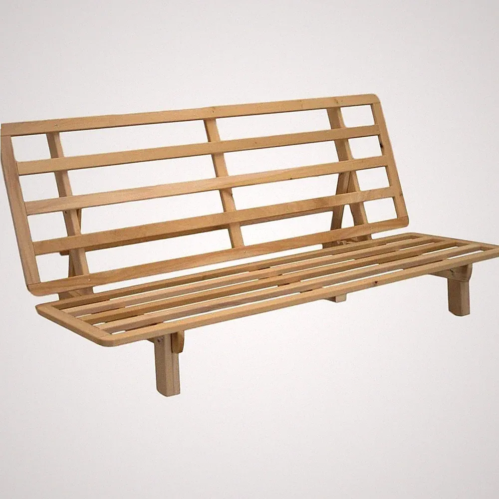 Queen size Solid Wood Futon Sofa Bed Frame - Made in the USA