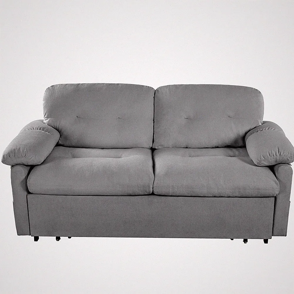 Queen Sleeper Sofa Bed - 3-in-1 Convertible Pull-Out w/ Thick Cushions & Storage