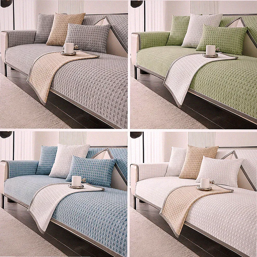 Quilted Sofa Cover Couch Protector Mat Non Slip Seat Cover 4 Colors Washable