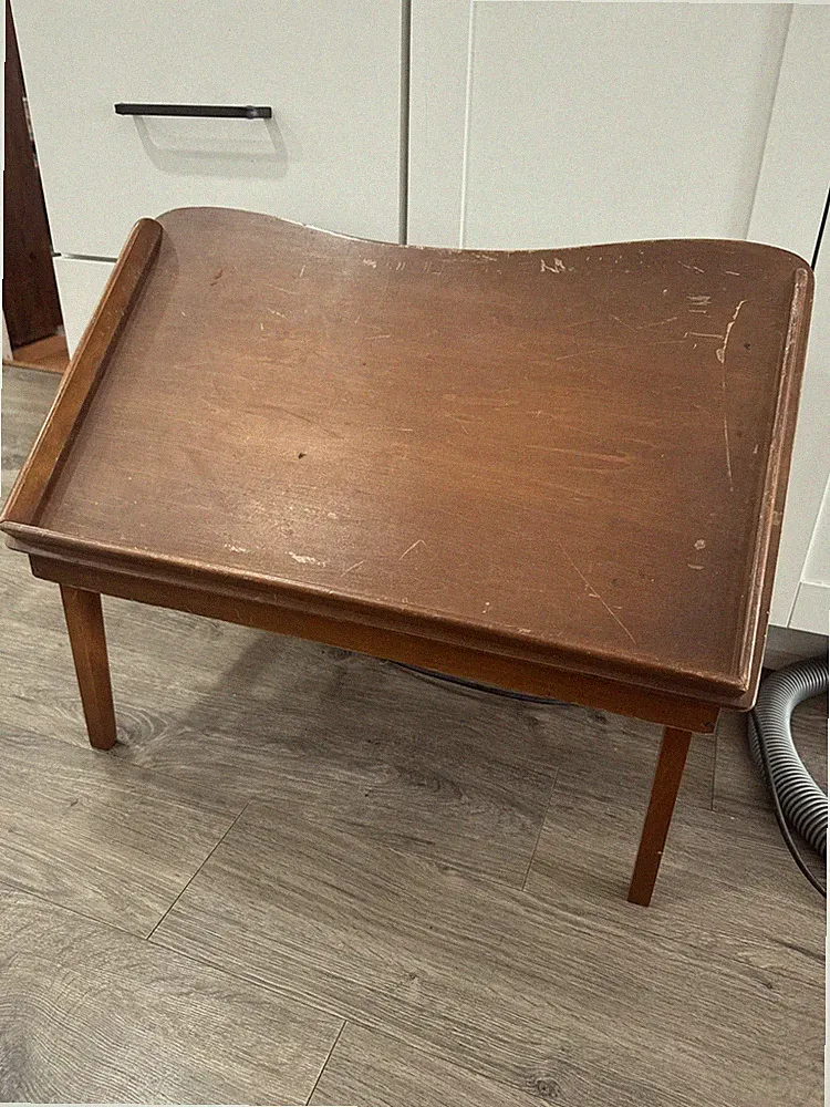Rare Mid Century Wooden Folding Bed Sofa Tray Francis Keil & Son Latches