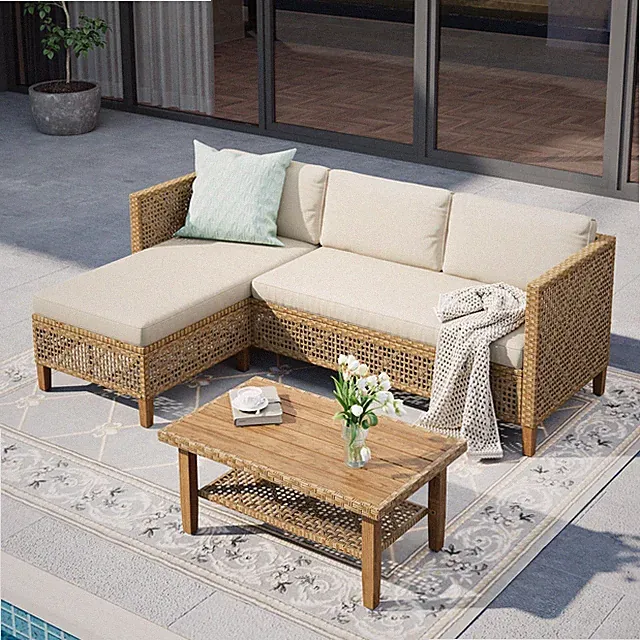 Rattan Furniture Outdoor Furniture Patio Conversation Set Outdoor Wicker Sofa