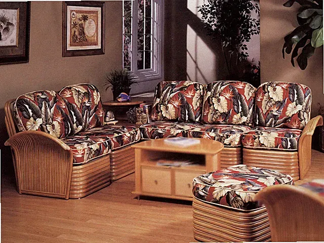 Rattan Living Room Furniture Modular Sectional 7 Piece Sofa Set
