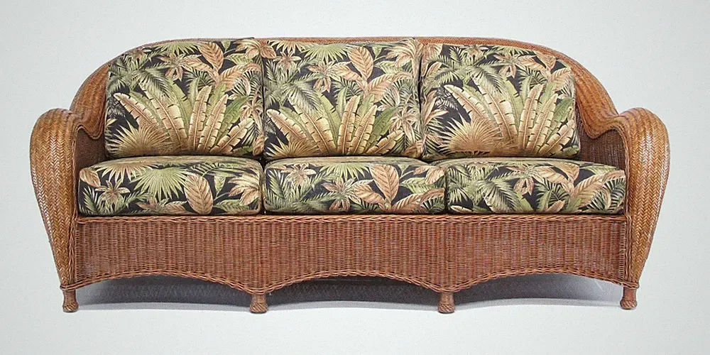 Rattan & Wicker Sofa Couch Indoor Furniture (#1600-BC)