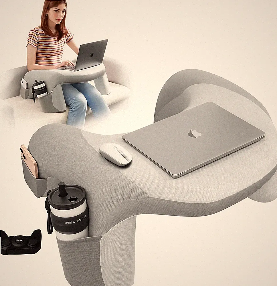 Reading Pillow for Bed, Lap Desk for Laptop, Memory Foam Arm Rest Support
