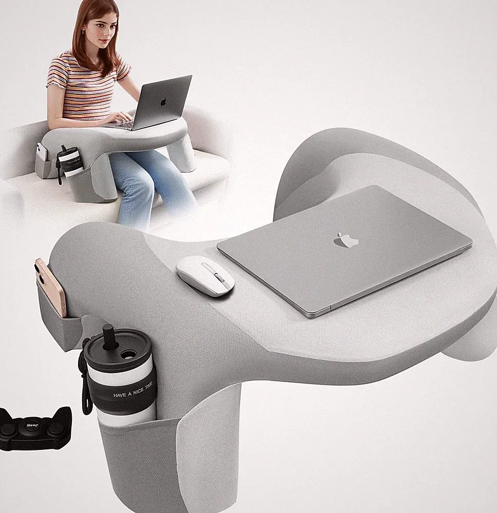 Reading Pillow for Bed, Lap Desk for Laptop, Memory Foam Arm Rest Support Gaming