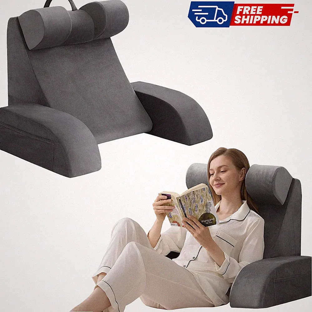 Reading Pillow for Sitting Up Back Support Lumbar Neck Sleep Bed Chair