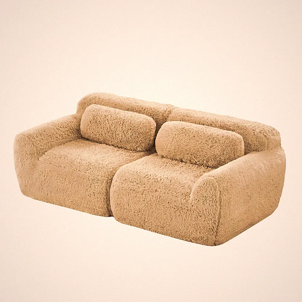 Ready-to-Use Modular Sectional Sofa, Plush Fabric & Non-Slip Base, Includes