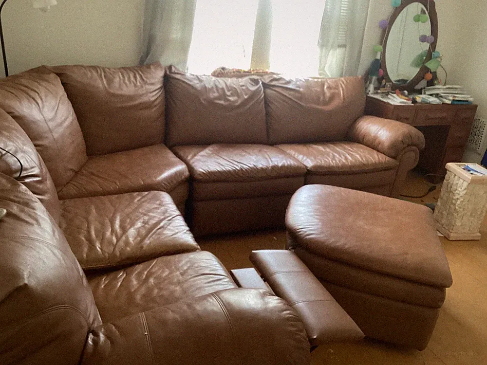 Real Leather Couch Sectional