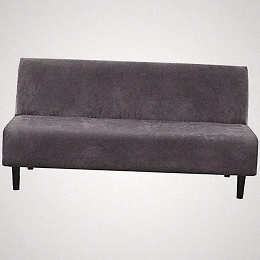 Real Velvet Futon Cover Armless Sofa Covers Sofa Bed Covers Stretch Futon Grey