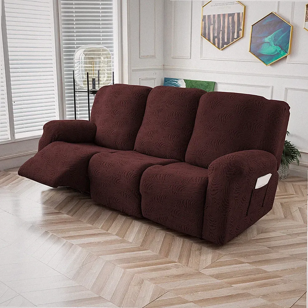 Recliner Chair Cover,Stretch Sofa Cover 3 Seater With Arm Rest, Couch Cover Soft