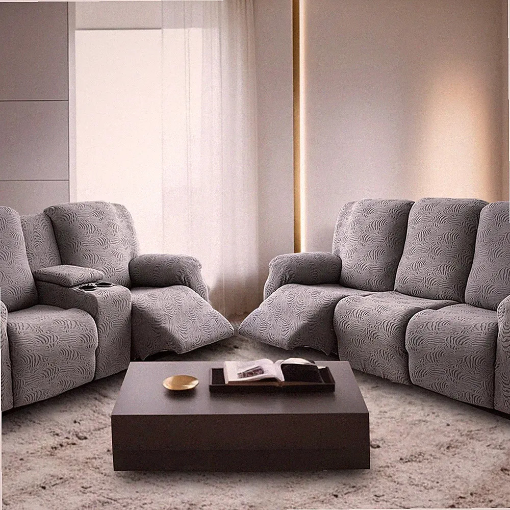 Recliner Chair Cover,Stretch Sofa Cover 3 Seater With Arm Rest, Couch Cover Soft