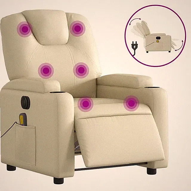 Recliner Chair Wingback Armchair for Home Theater Cinema Faux Leather vidaXL