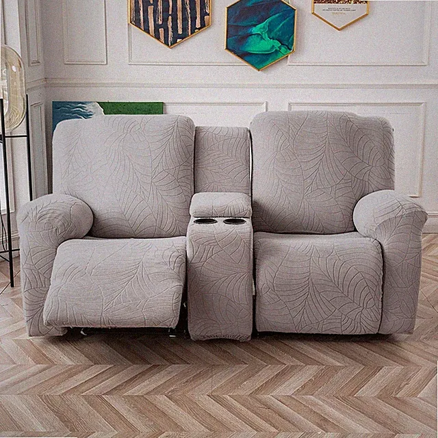 Recliner Loveseat Cover with Middle Console Sofa slipcover, Stretch Reclining
