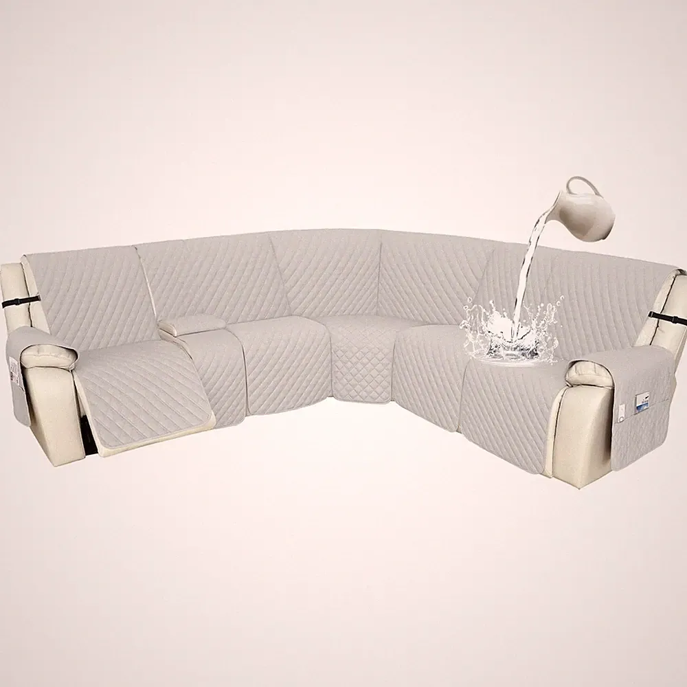 Recliner Sectional Couch Covers 1OO% Waterproof L Shape Sofa Cover for Reclin...