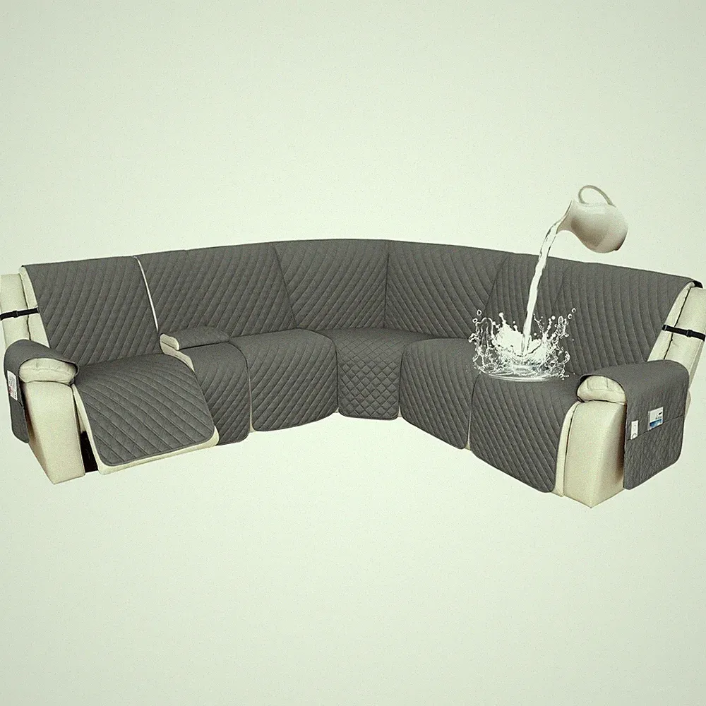 Recliner Sectional Couch Covers 1OO% Waterproof L Shape Sofa Cover for Reclin...