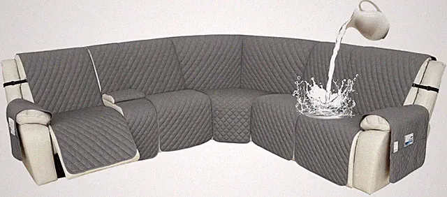 Recliner Sectional Couch Covers 1OO% Waterproof L Shape Sofa Cover for Reclining