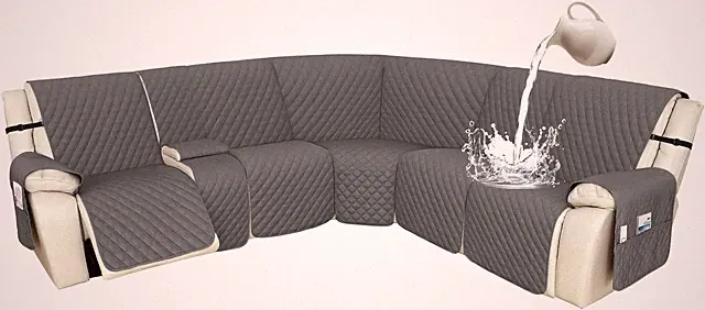 Recliner Sectional Couch Covers 1OO% Waterproof L Shape Sofa Cover for Reclining