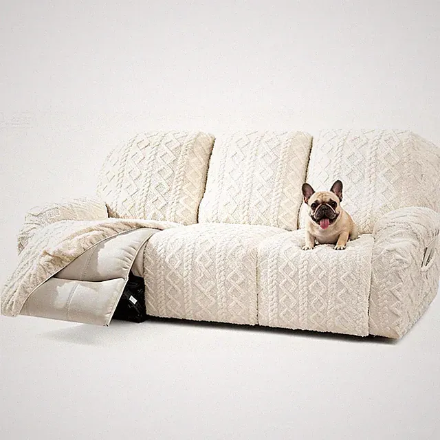 Recliner Sofa Covers 8-Pieces Reclining Couch Slipcovers 3 Seater Stretch Rec...