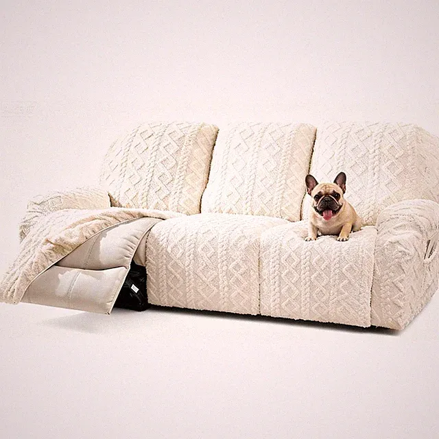 Recliner Sofa Covers 8-Pieces Reclining Couch Slipcovers 3 Seater Stretch Rec...