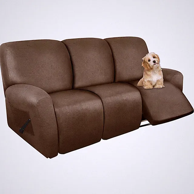 Recliner Sofa Covers - Leather Like Recliner Sofa 3 Seater Recliner Couch Cov...