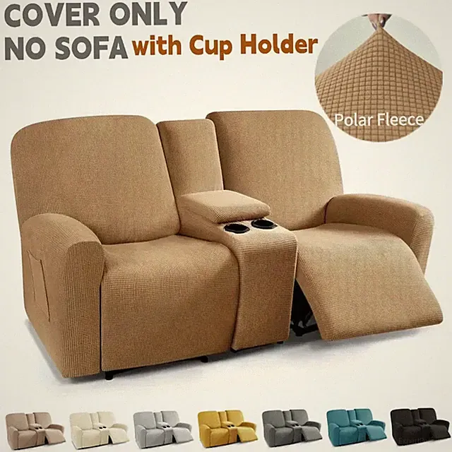 Recliner Sofa Covers Polar Fleece Center Console Sofa Covers Couch Slipcovers