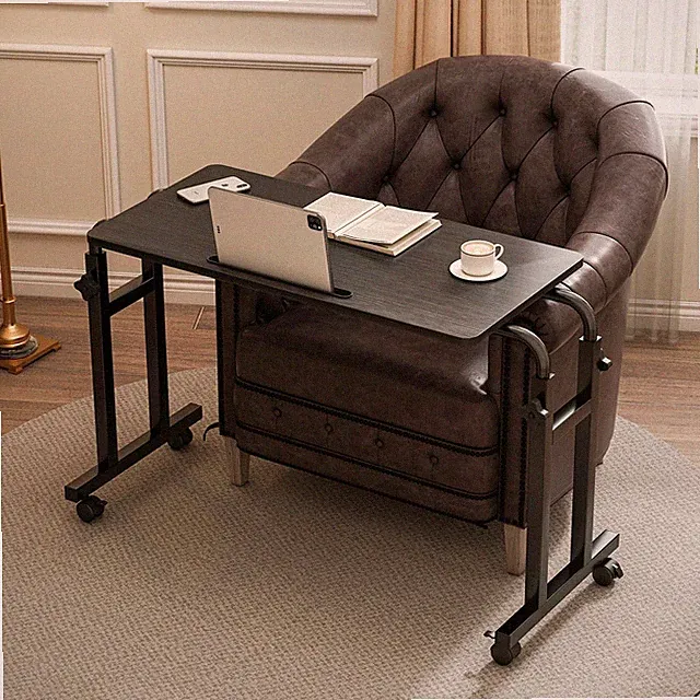 Recliner Table, Overbed Table with Wheels Adjustable Height and Length Over B...