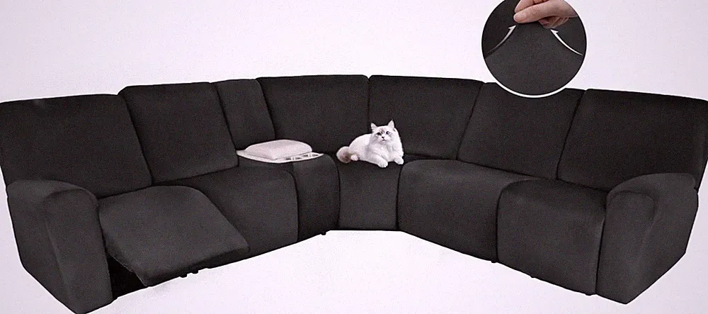Reclining Sectional Couch Covers Velvet L Shaped Sectional Sofa Cover Washable