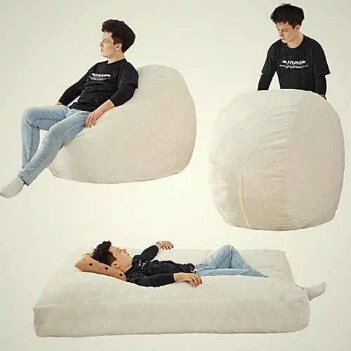 Red bean paste bed chair Foldable sofa, bean bag lounge chair, machine washable