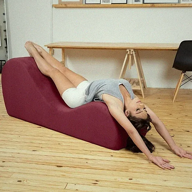 Red Chair Yoga Chaise Sofa Velvet Couch Couples Gift Day Bed Sex Kama Sutra Toy