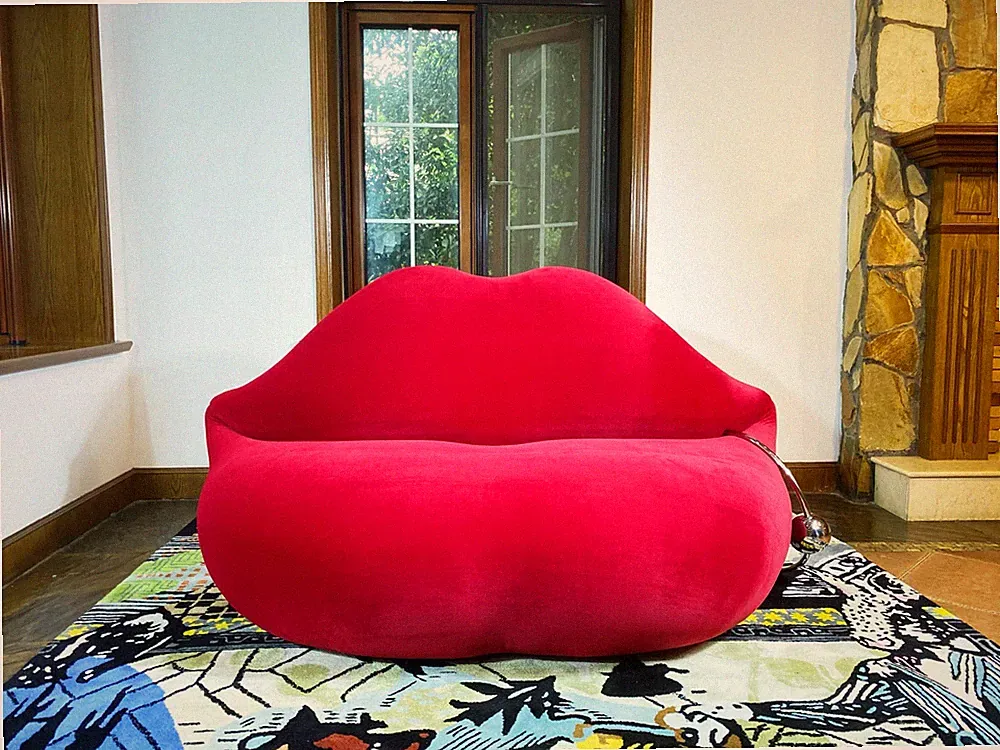 Red Lips Sofa Fully Customizable Funky Modular Sectional Iconic Bocca Couch