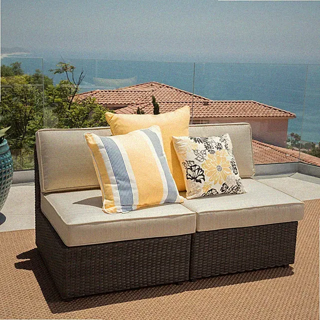 Reddington Outdoor Wicker Sectional Sofa Seat w/ Cushions (set of 2)