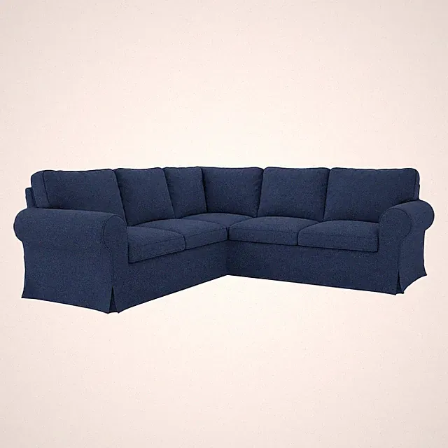 Replacement Sofa Cover for IKEA Ektorp 2+2 Sectional Couch - Blue Slipcover