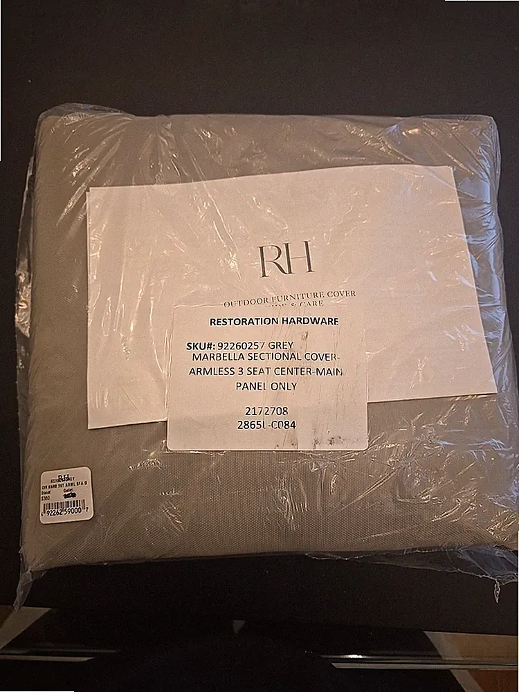 Restoration Hardware Marbella Sectional Cover- Armless 3 Seat Center - M Panel