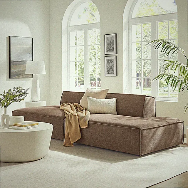 Restore 2-Piece Performance Fabric Upholstered Modular Loveseat in Mocha