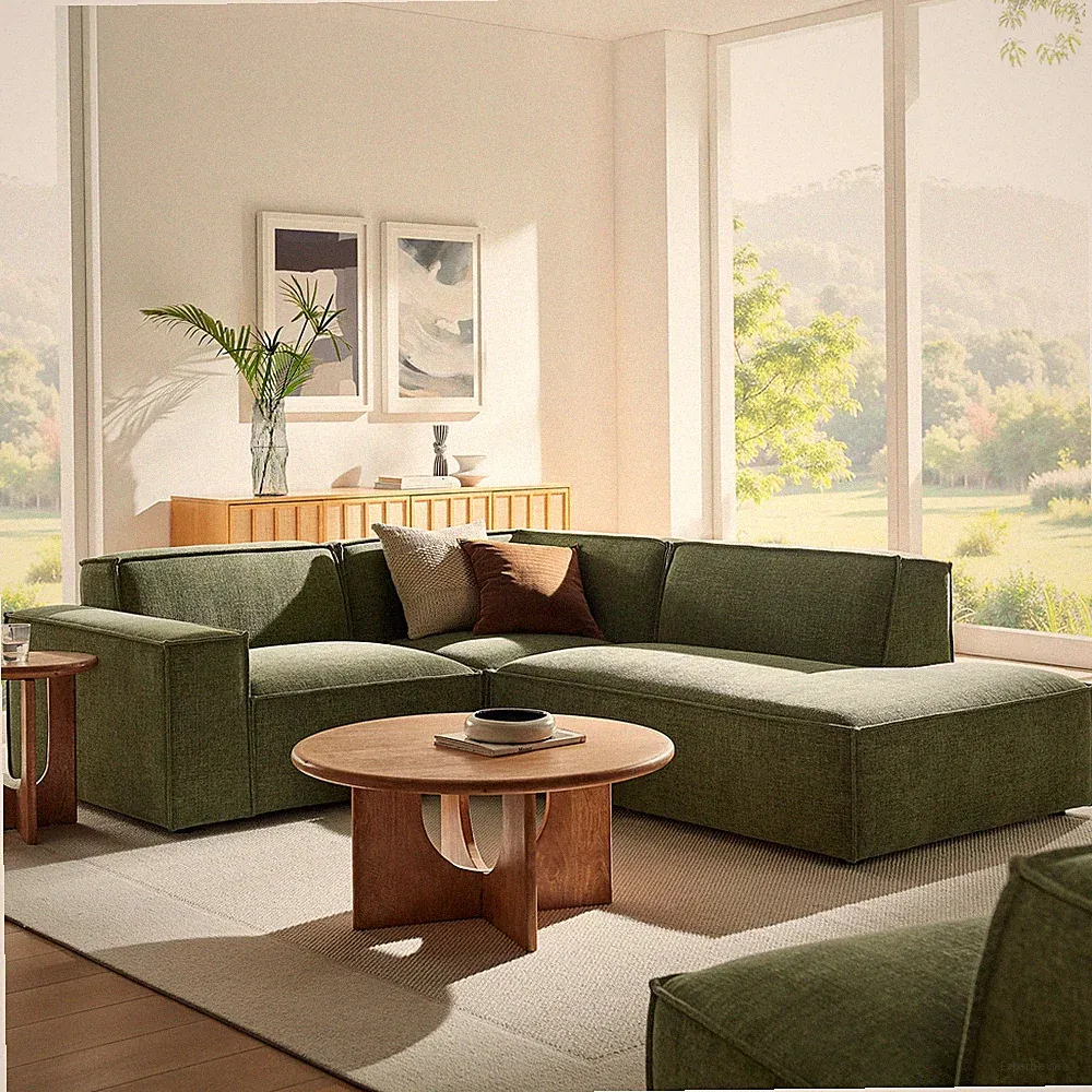 Restore 3-Piece Performance Fabric Upholstered Modular L-Shaped Sectional Sofa