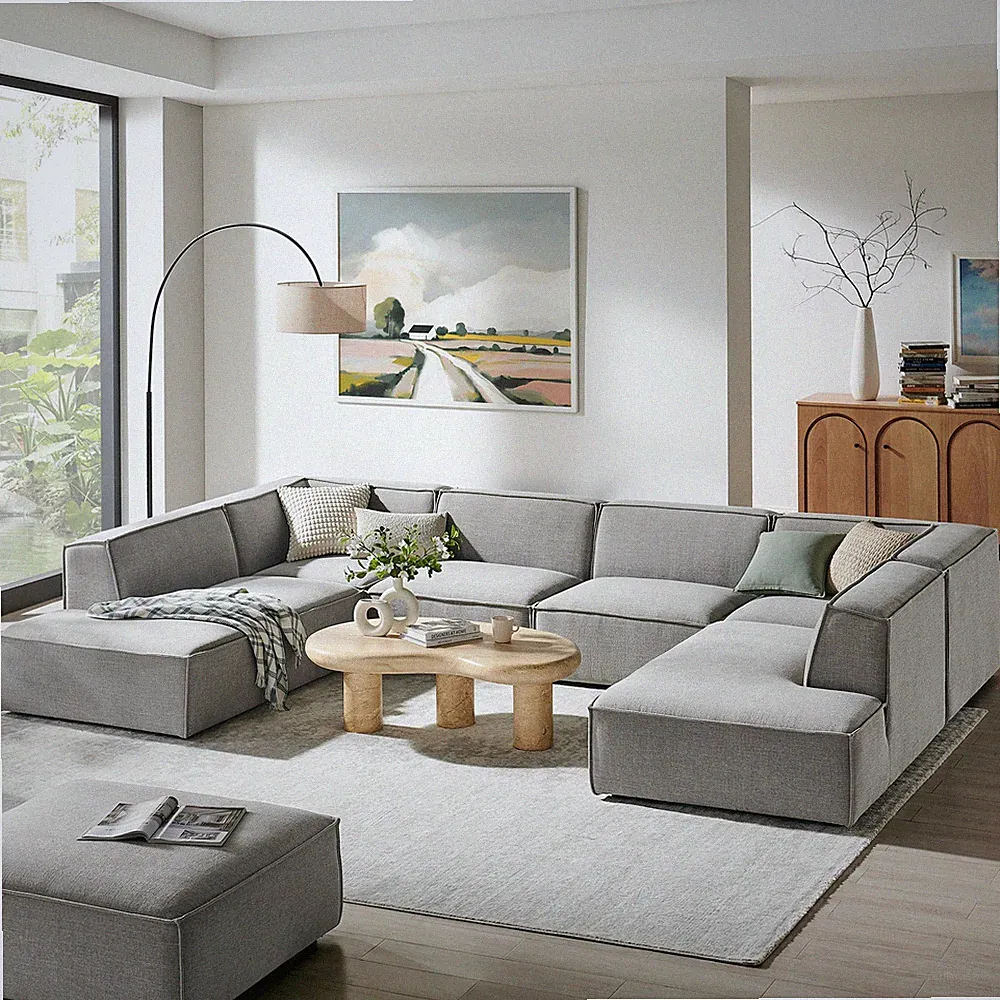 L-Shaped Performance Fabric Sectional