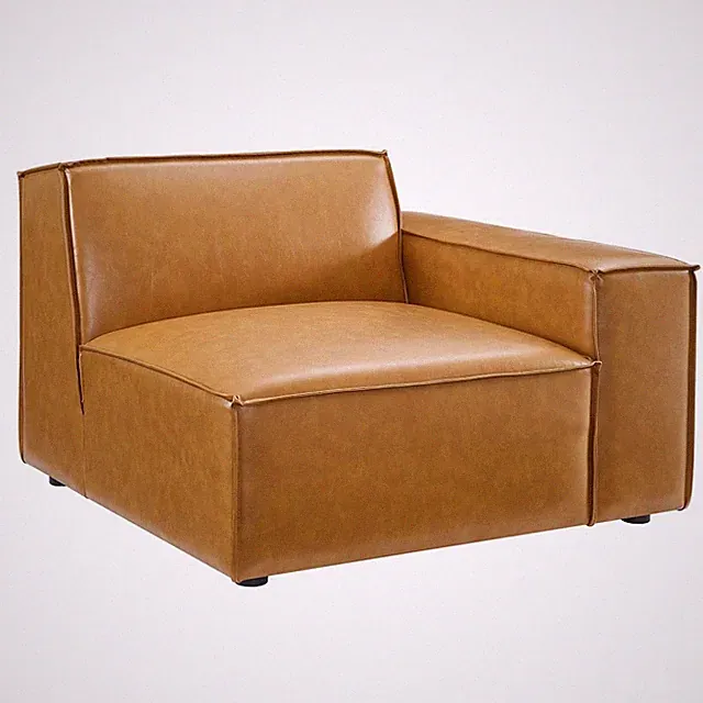 Restore Right-Arm Vegan Leather Sectional Sofa Chair